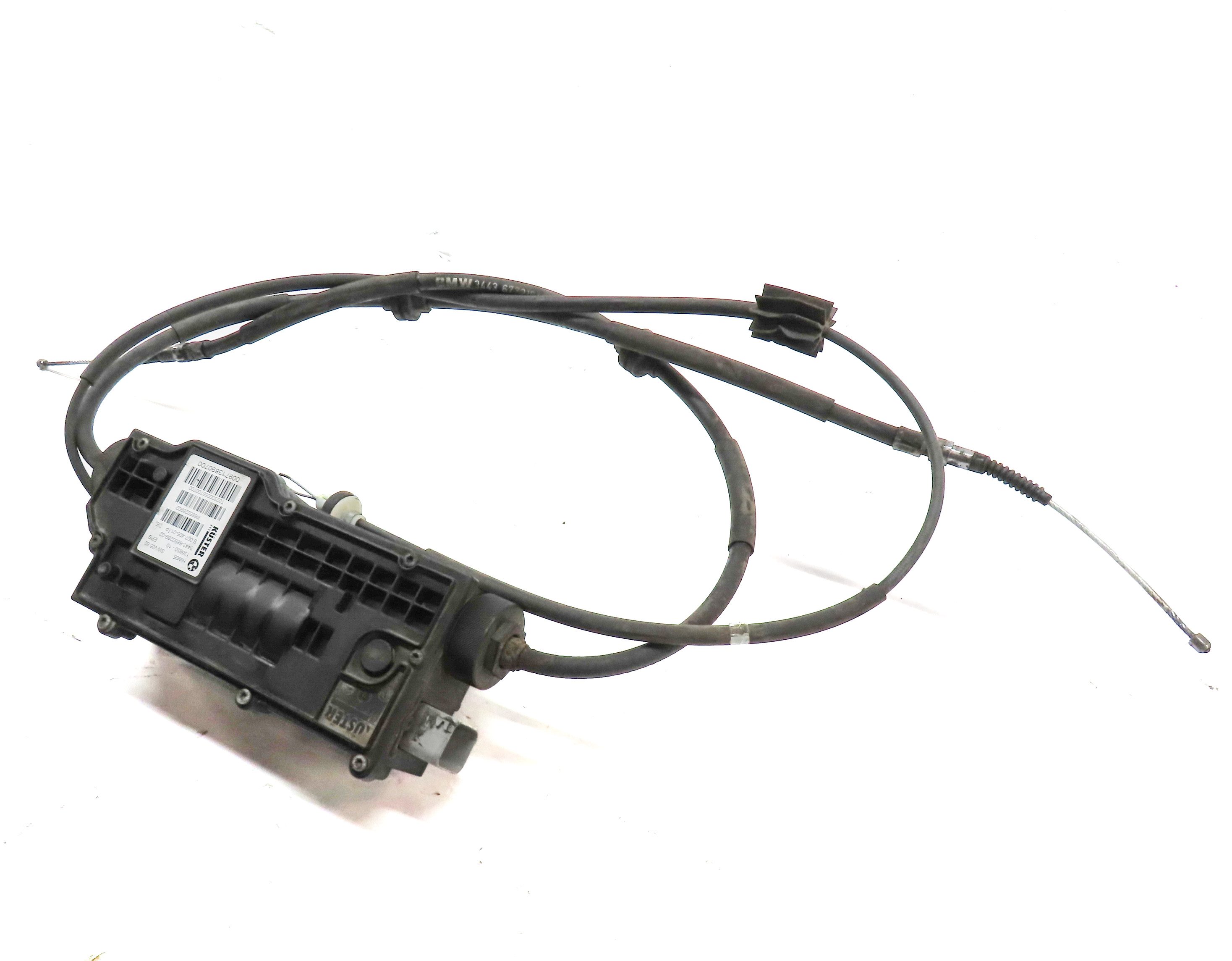 2013 BMW X5 (E70) EMERGENCY PARK PARKING BRAKE ACTUATOR w/ CABLES — exact item pictured